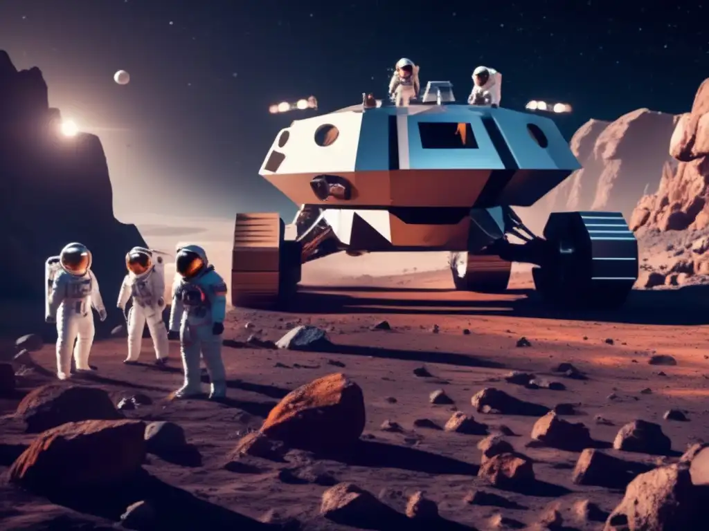 Simulaciones extracción asteroides: Astronautas en trajes espaciales