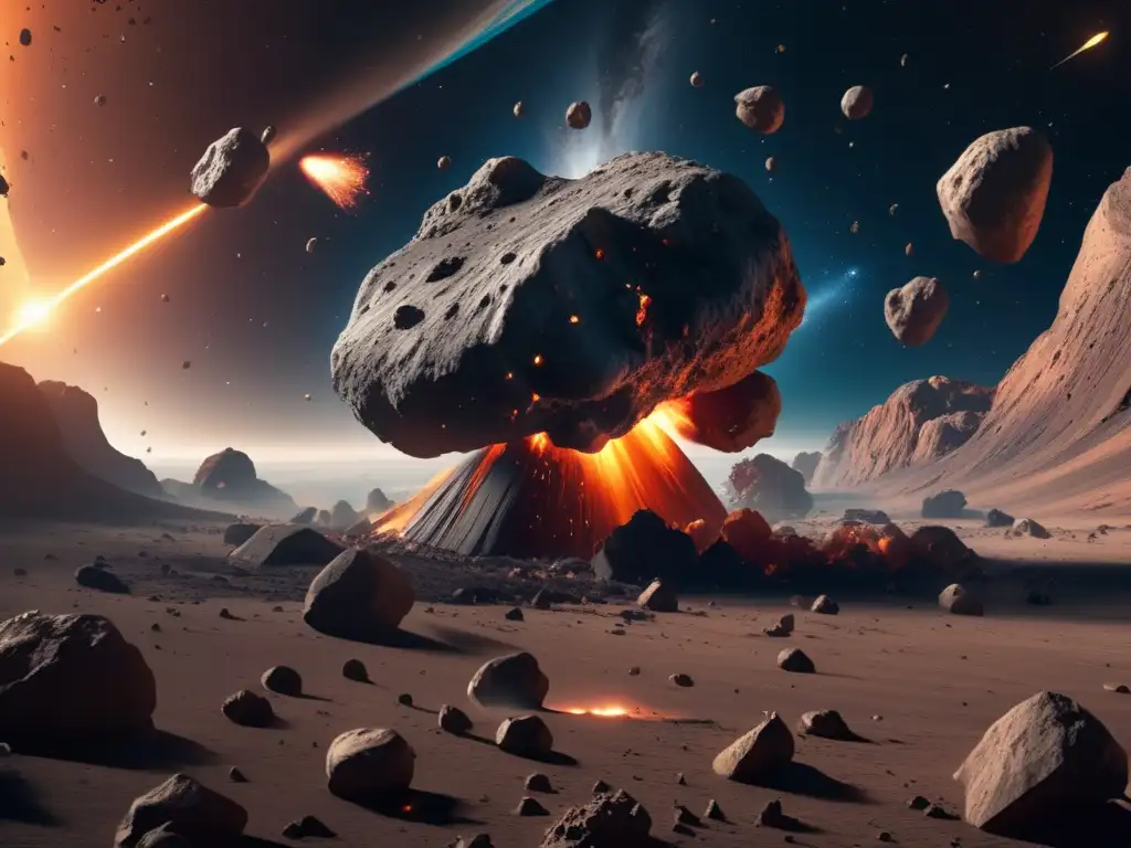 Simulaciones colisiones asteroides irregulares: Caos y destrucción tras colosal colisión de asteroides en el espacio