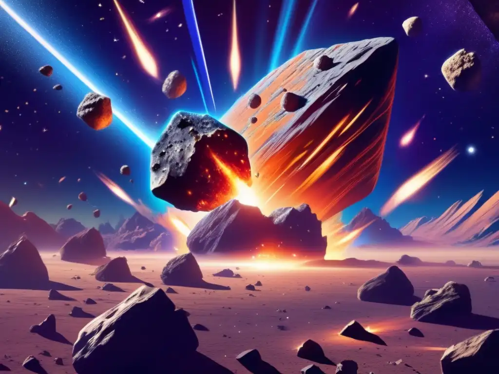 Simulaciones colisiones asteroides irregulares en el espacio