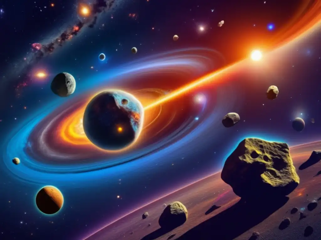 Formación del sistema solar: Nebulosa vibrante, asteroides detallados, colisiones y composición