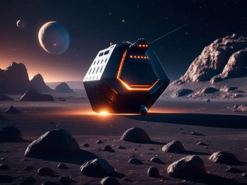 Sonda espacial futurista y asteroide: desafíos y oportunidades en financiamiento