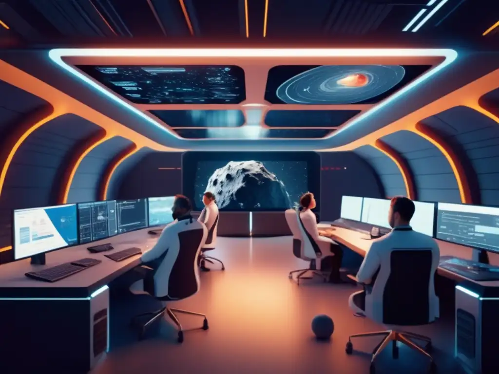 Instalación subterránea futurista de seguimiento y monitoreo de asteroides