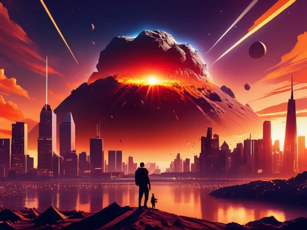 Supervivencia en apocalipsis asteroides: ciudad devastada