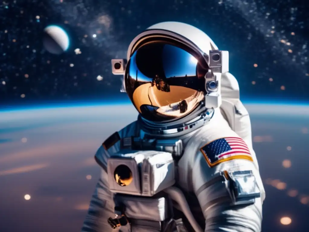 Tecnología para superar gravedad cero: Astronauta flotando en el espacio