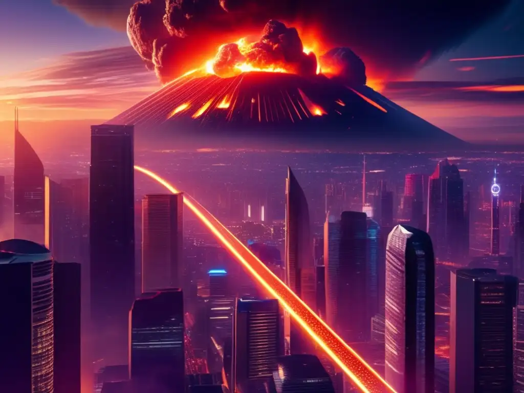 Temor seguridad internacional: asteroides atacan ciudad futurista
