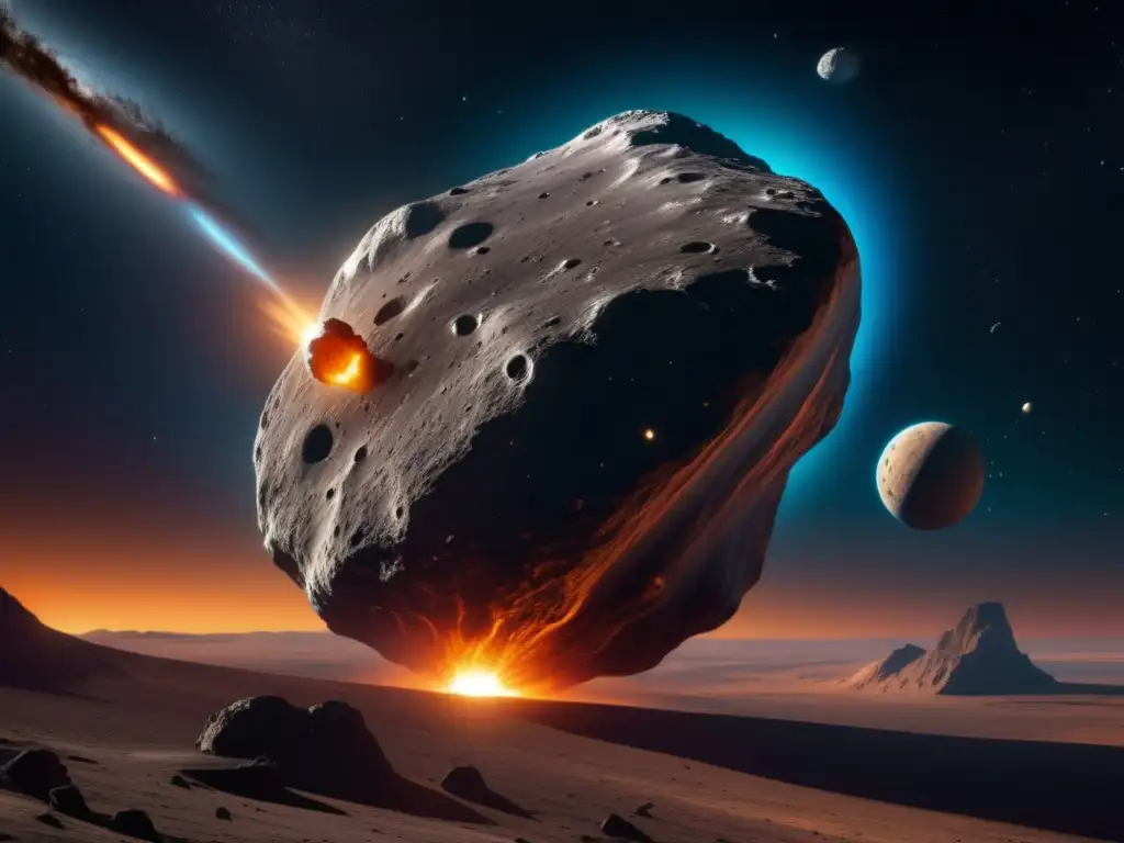 Conexión asteroides tipo D y cometas: imagen 8k que muestra la grandeza del espacio y la belleza de estos cuerpos celestiales