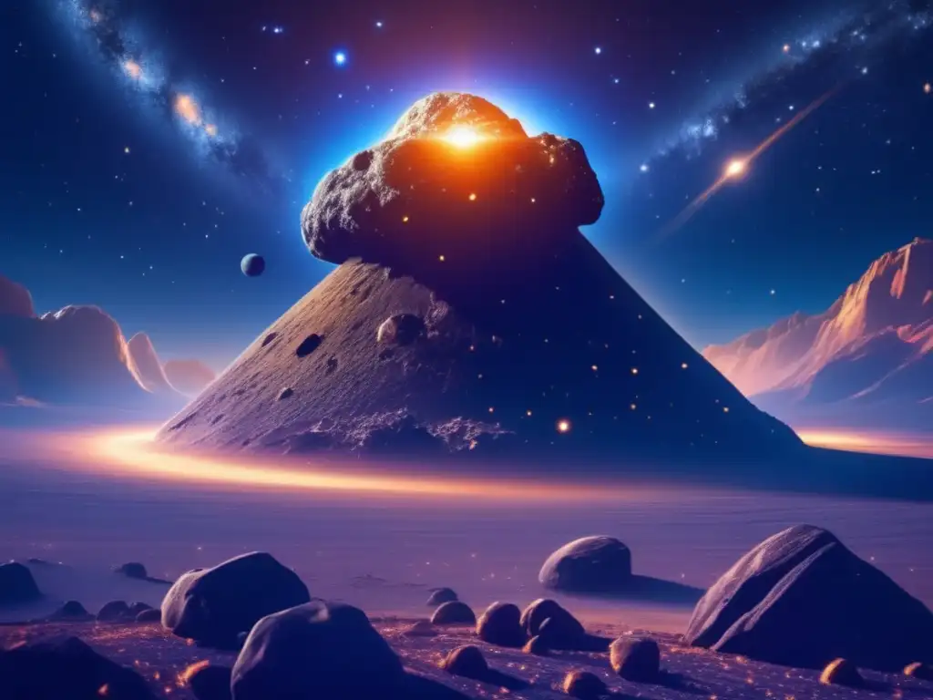 Serene night sky with asteroid hurtling towards Earth - Evaluación riesgo colisión asteroides