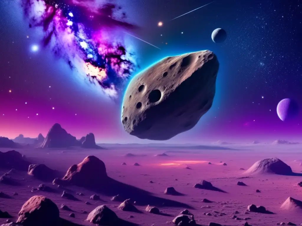 Trayectoria errante de asteroides en el espacio