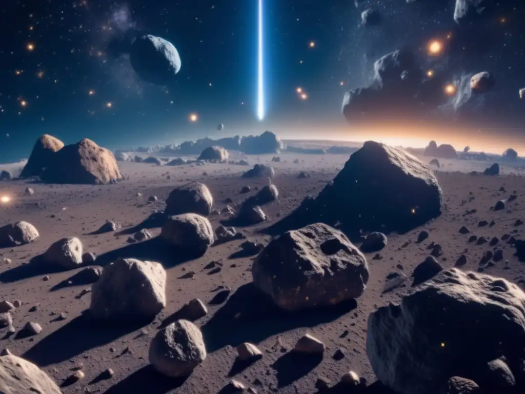 Ultradetalle de campo asteroidal: maravilla y simulaciones extracción asteroides