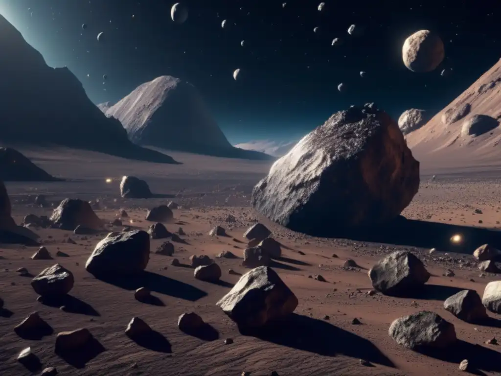 Viabilidad económica extracción recursos asteroides: imagen 8k muestra el potencial infinito del espacio