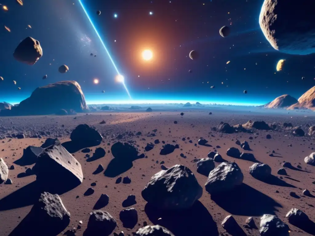 Vista asombrosa de campo de asteroides: Política de cielos abiertos y asteroides
