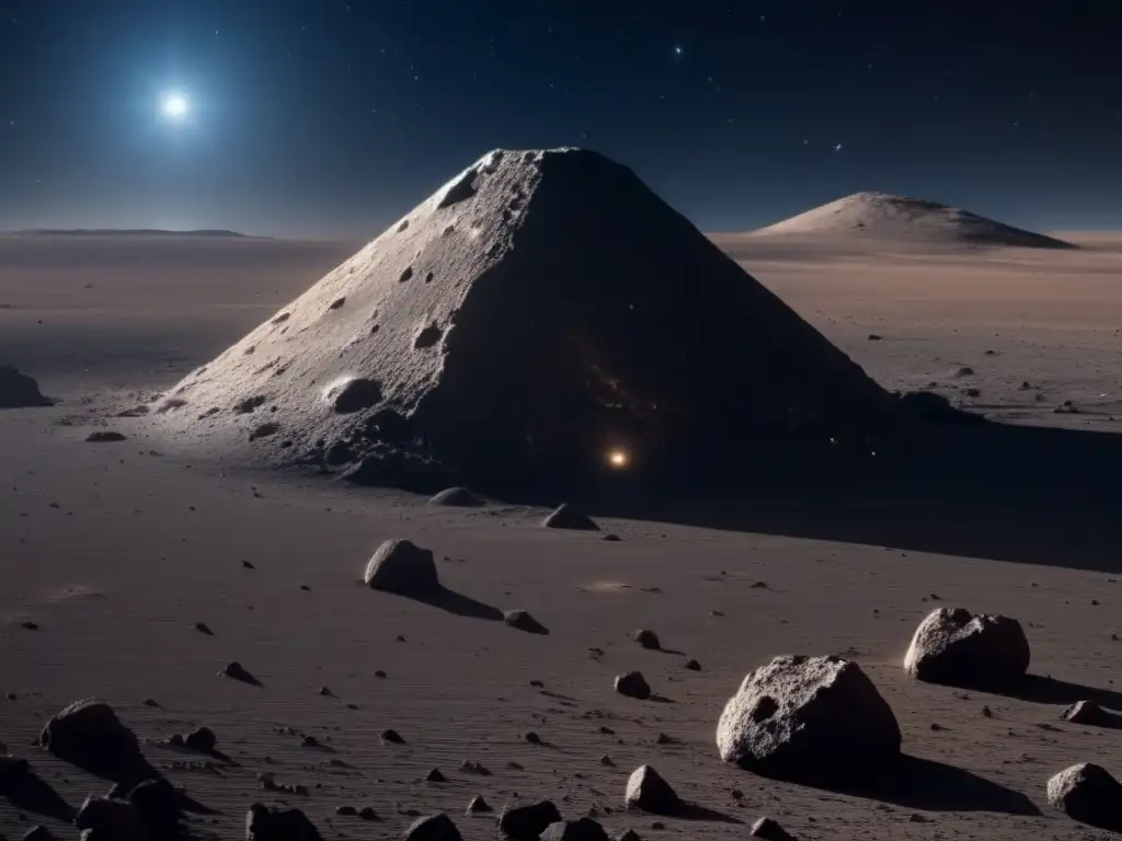 Vista cinematográfica impresionante del asteroide Bennu en el espacio: Origen asteroides universo existencia