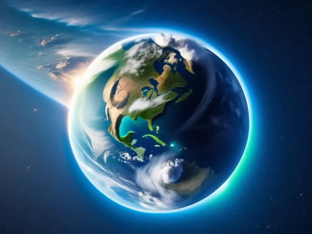 Vista cinematográfica de la Tierra desde el espacio: ¡Probabilidad de choque asteroidal con la Tierra!