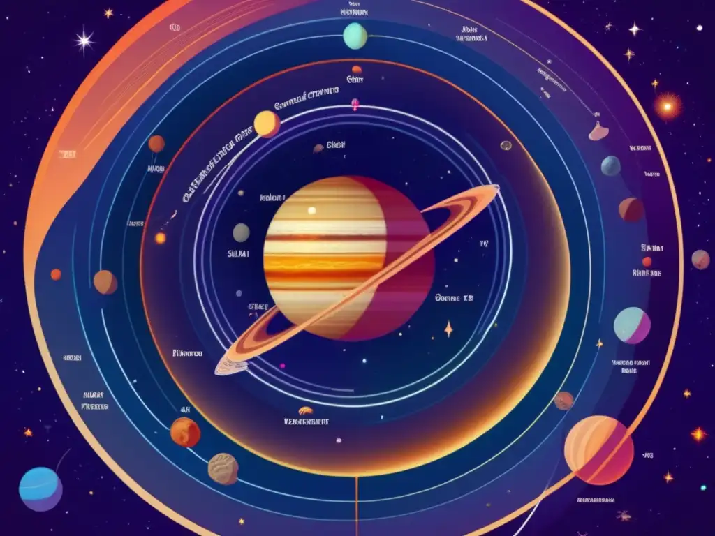 Vista fascinante del sistema solar y sus fenómenos astronómicos: ventanas composición estructura cuerpos celestes