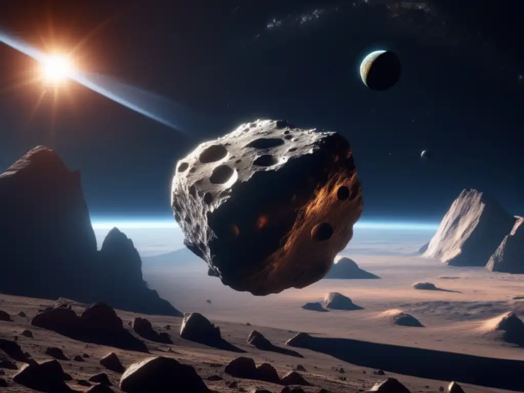 Vista impactante de asteroide acercándose a la Tierra