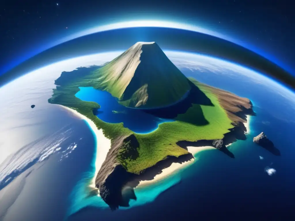Vista impactante de la Tierra desde el espacio, con colores vibrantes de los océanos y tonos verdes y marrones de los continentes