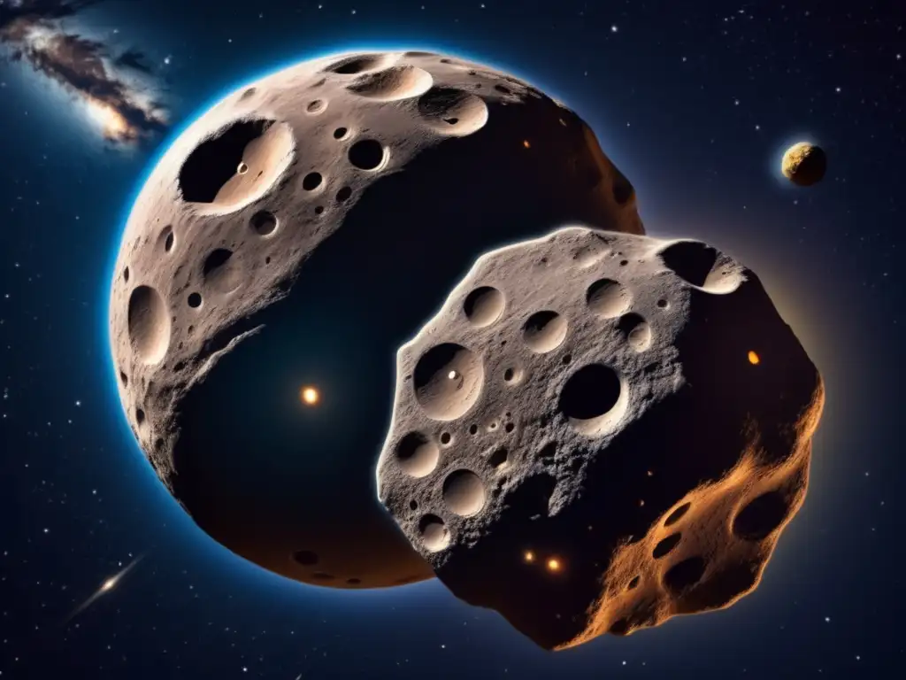 Vista impresionante de asteroide en el espacio: Obras literarias inspiradas en asteroides