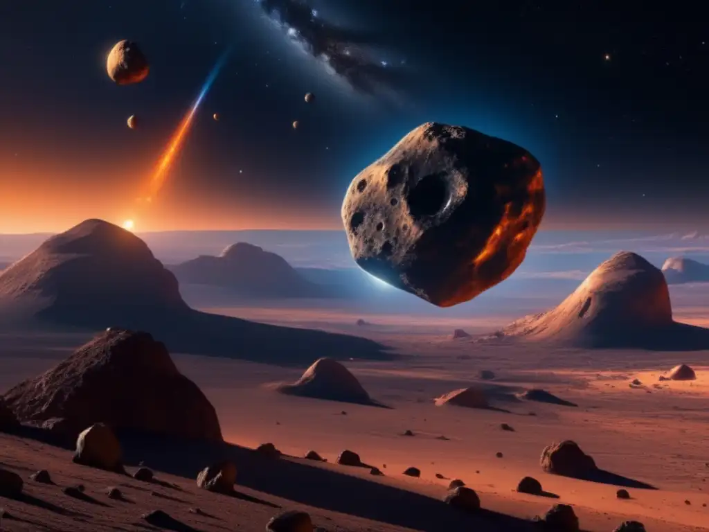 Vista impresionante de asteroides binarios en dimensiones