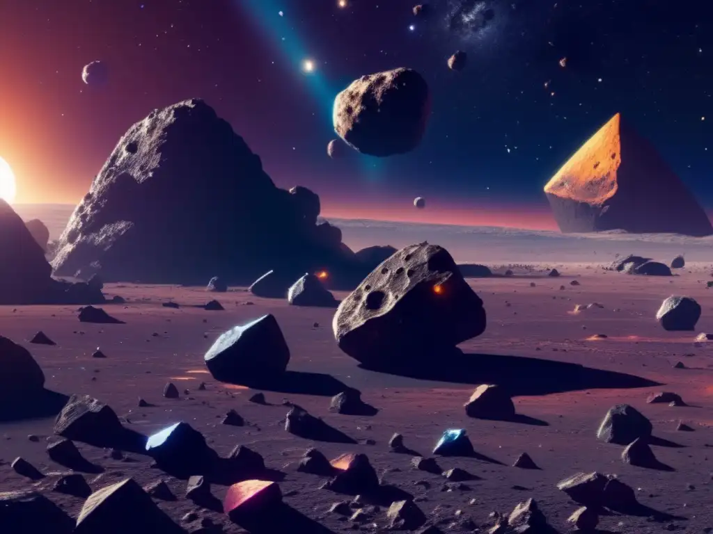 Vista impresionante del cinturón de asteroides: Exploración y explotación de asteroides