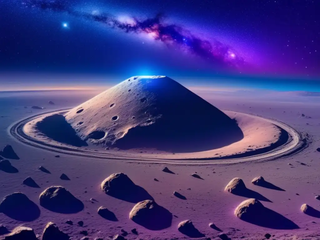 Vista impresionante de espacio con asteroides enanos: exploración espacial y misterios cósmicos
