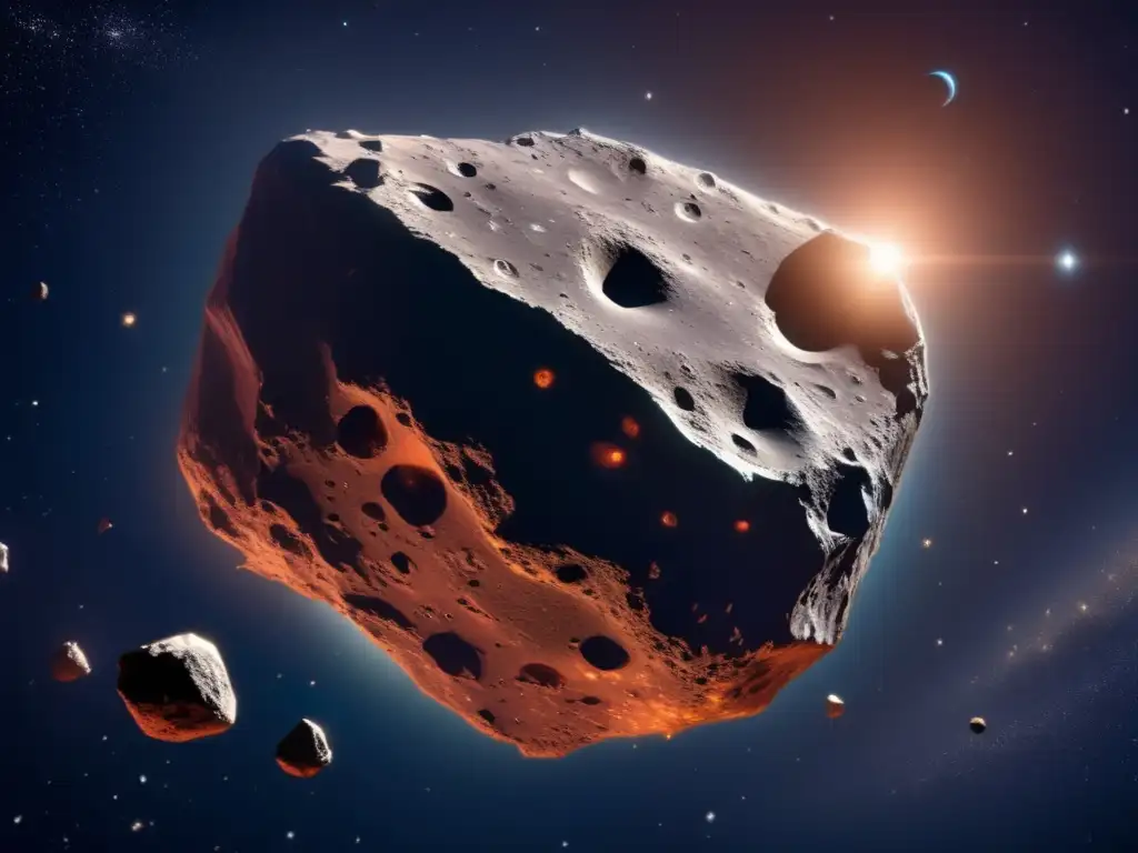 Vista impresionante de la explotación de recursos de asteroides