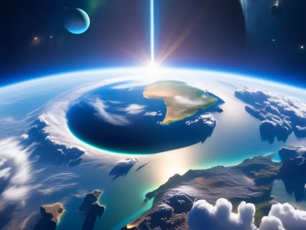 Vista impresionante de la Tierra desde el espacio: Amenaza de asteroides en la Tierra