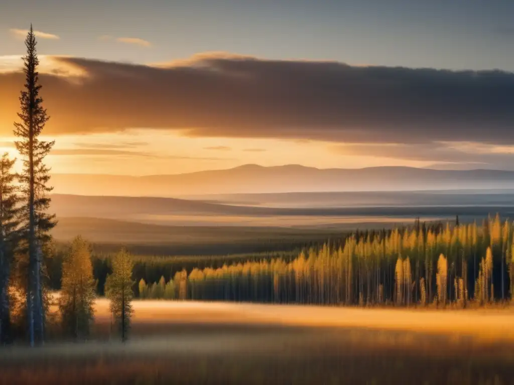 Vista impresionante de la región de Tunguska en Rusia