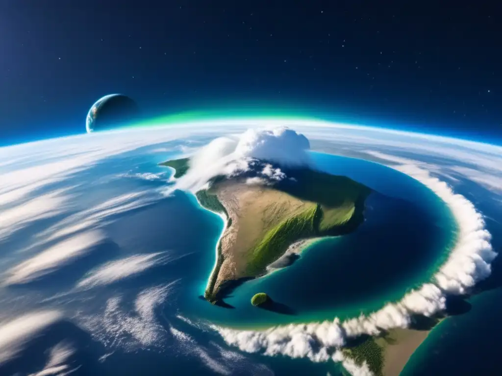 Vista panorámica 8k impresionante de la Tierra desde el espacio, con la curvatura del planeta visible
